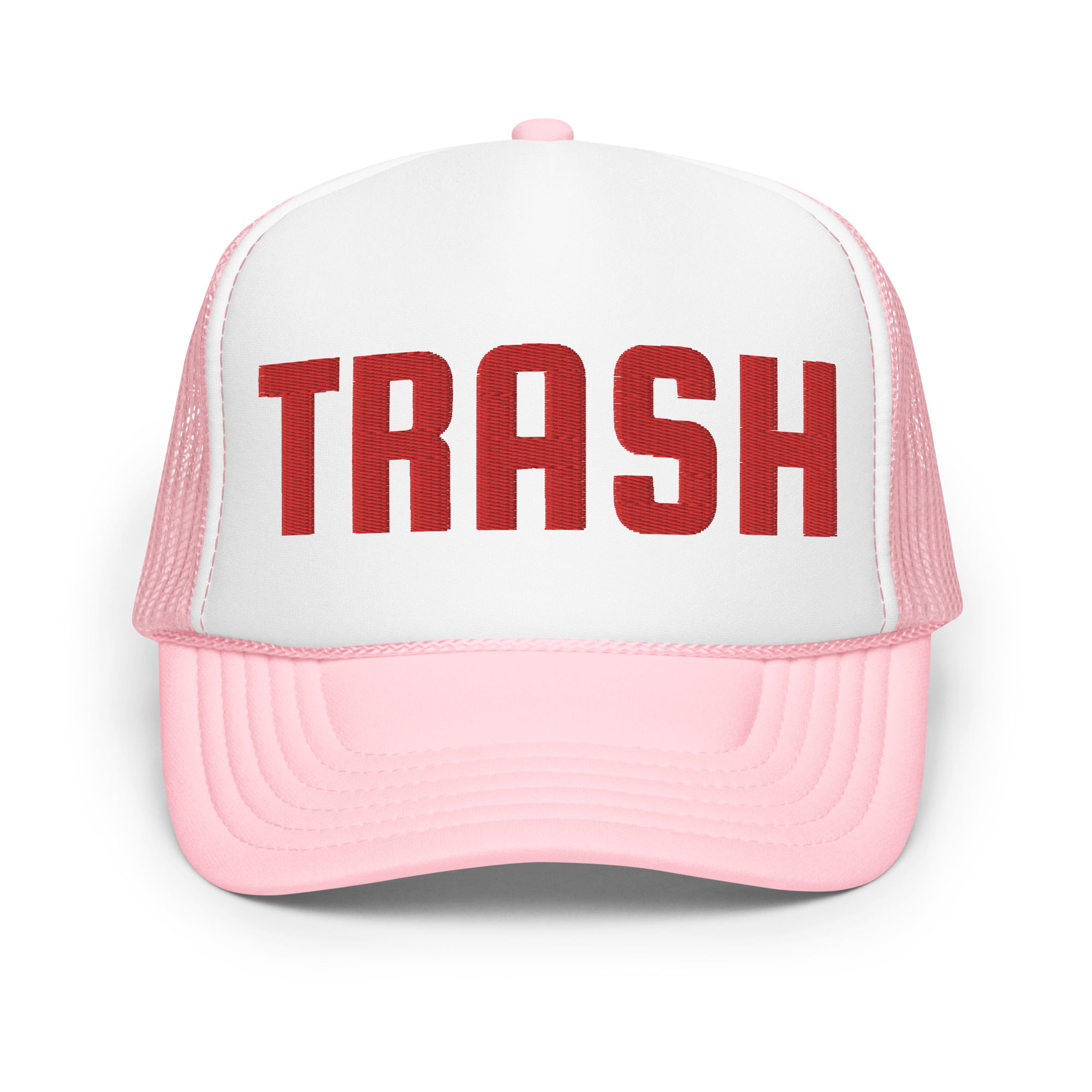TRASH Red White and Blue Embroidered Trucker Hat - Image 7