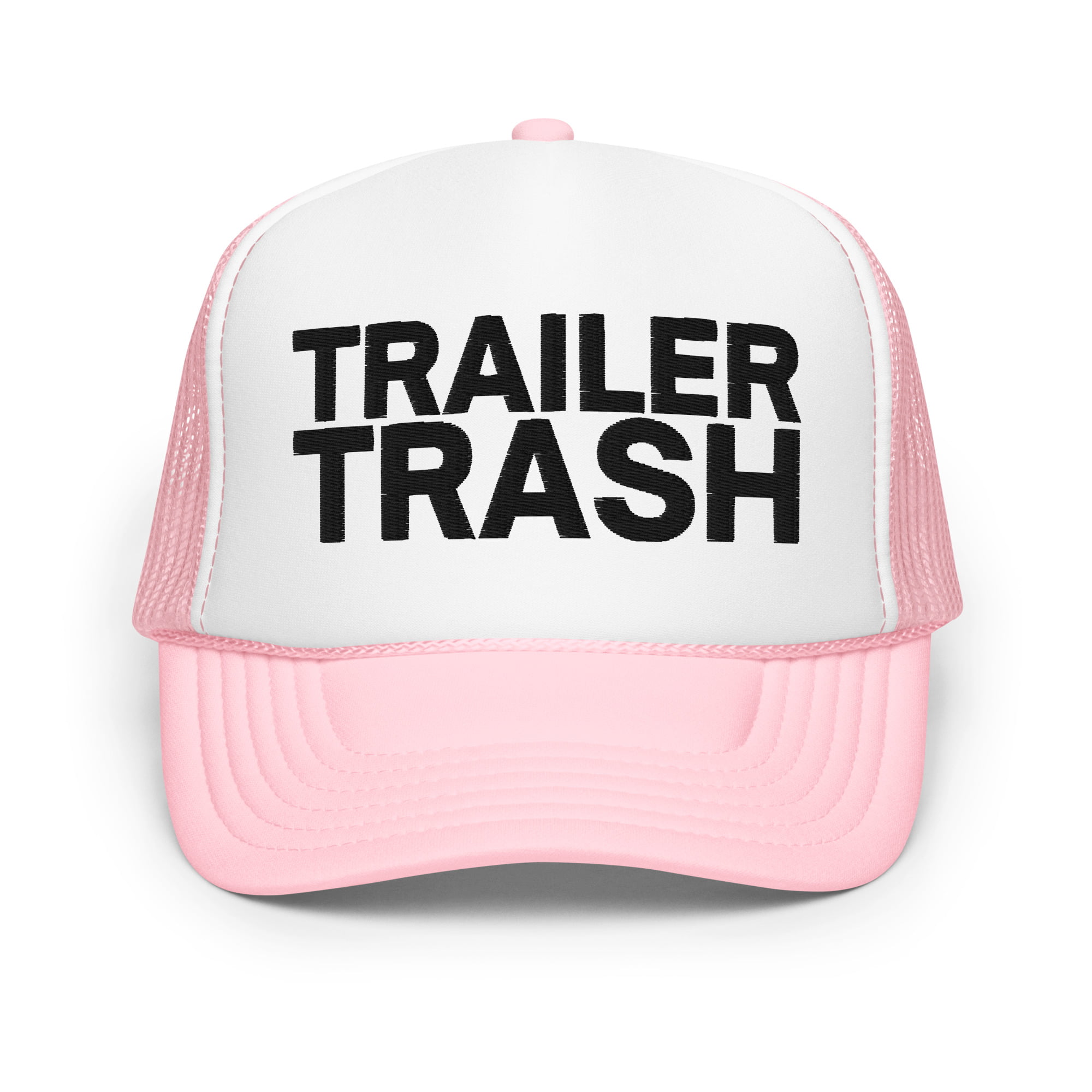 TRAILER TRASH (in black letters) Trucker Hat - Image 5