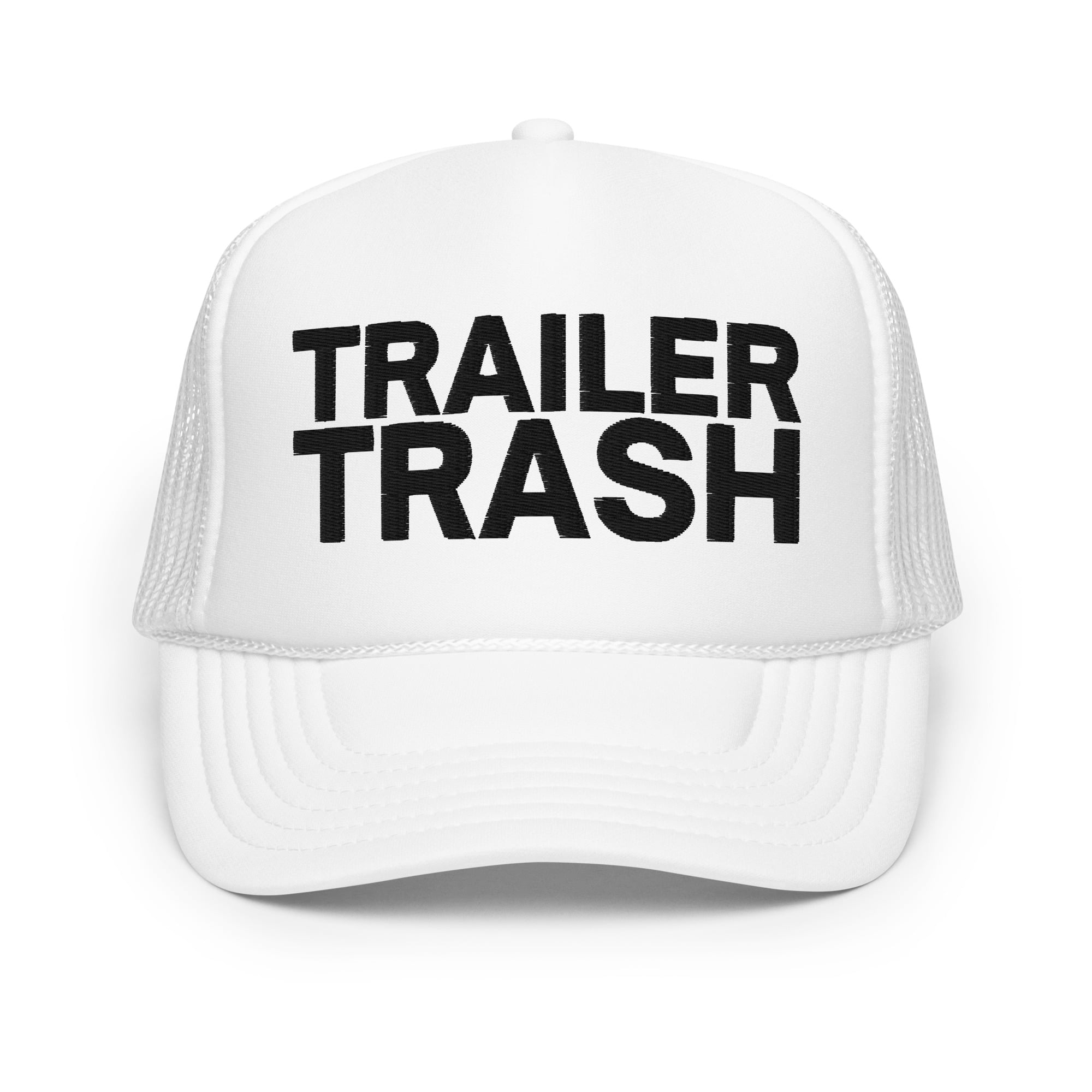 TRAILER TRASH (in black letters) Trucker Hat - Image 8