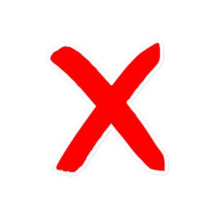 X, Big Red X Sticker - Image 3