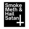 Smoke Meth and Hail Satan (Inverted Cross) sticker