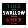 I LICK SWALLOW SUCK - Tequila Mexican Flag Colors sticker