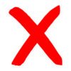 X, Big Red X Sticker