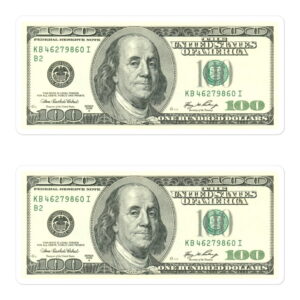 One Hundred Dollars Bill Sticker Pack