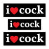I Heart Cock - I Love Cock Sticker Pack