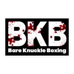 BKB Bare Knuckle Boxing | Blood Spattered Font sticker