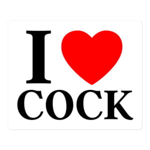 I Love Cock sticker | Prank Gag Gift