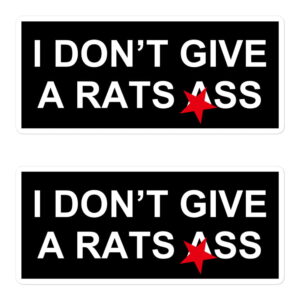 I Don't Give A Rats Ass sticker pack