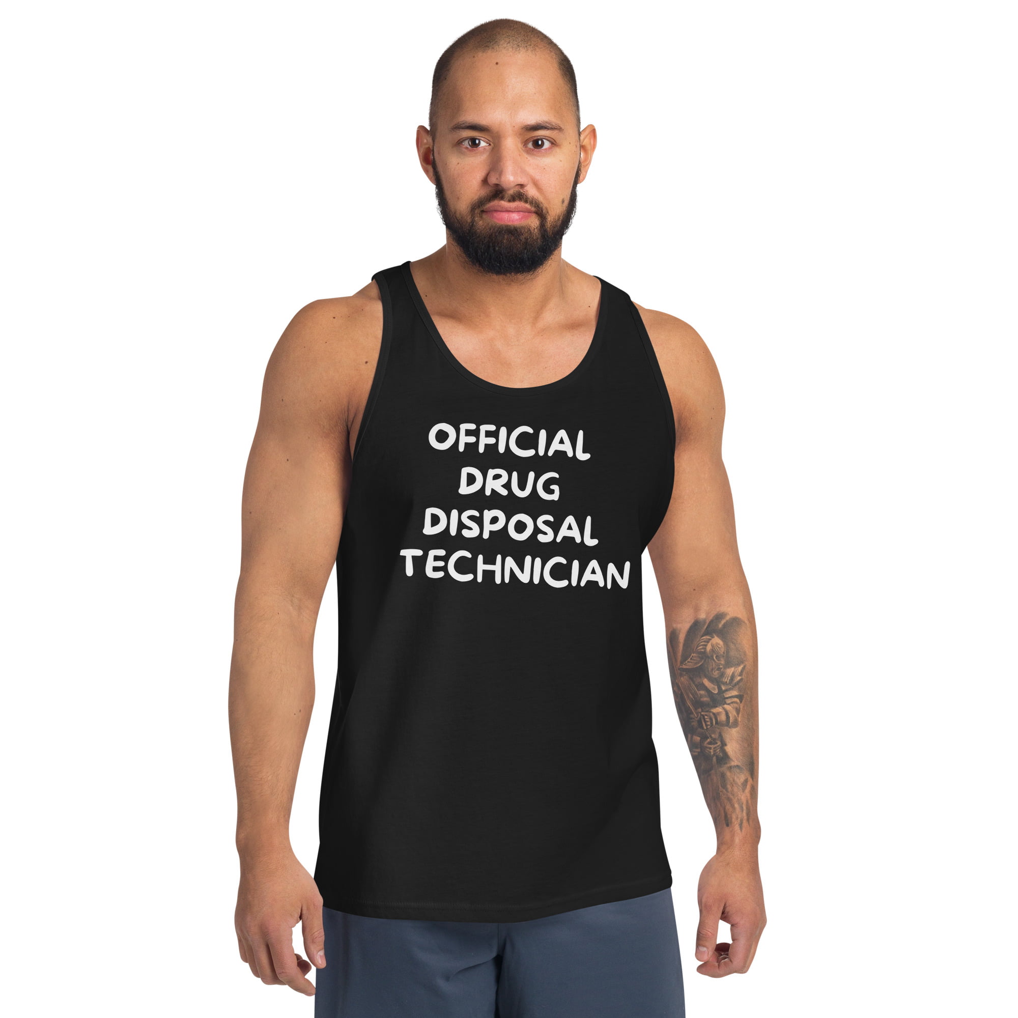 Official Drug Disposal Technician (in white letters) Tank Top - Image 2