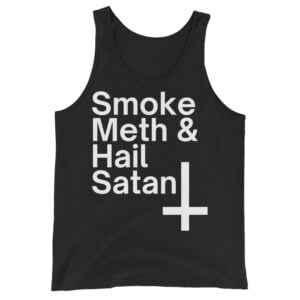 Smoke Meth and Hail Satan (Inverted Cross) Tank Top