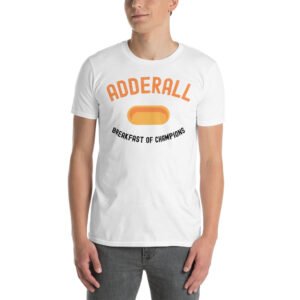 Alternative view of ADDERALL Breakfast Of Champions White T-Shirt