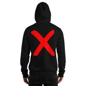 Alternative view of X, Big Red X Hoodie