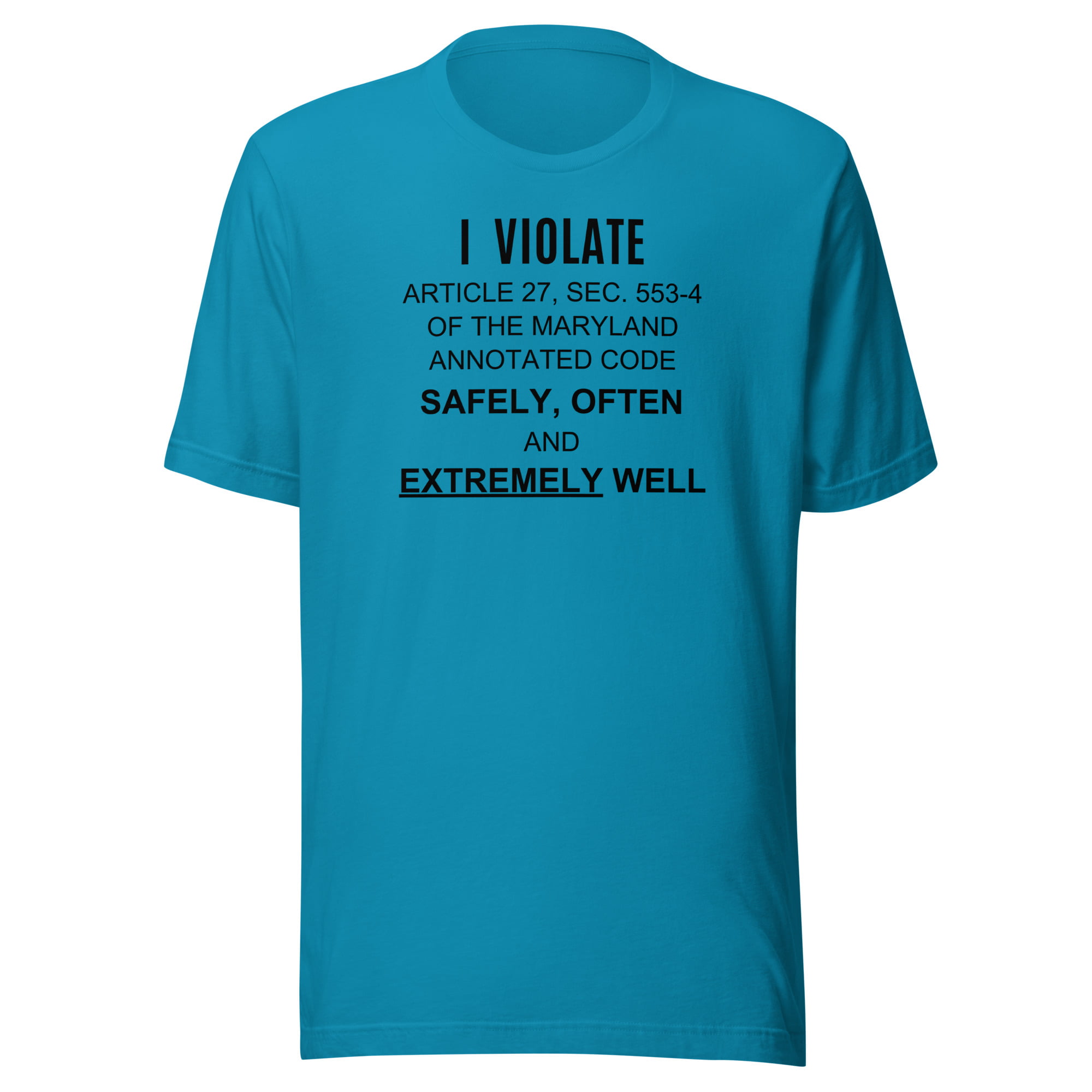 I Violate Article 27 Sec 553-4 Of The Maryland Annotated Code Safely Often And Extremely Well T-Shirt - Image 5