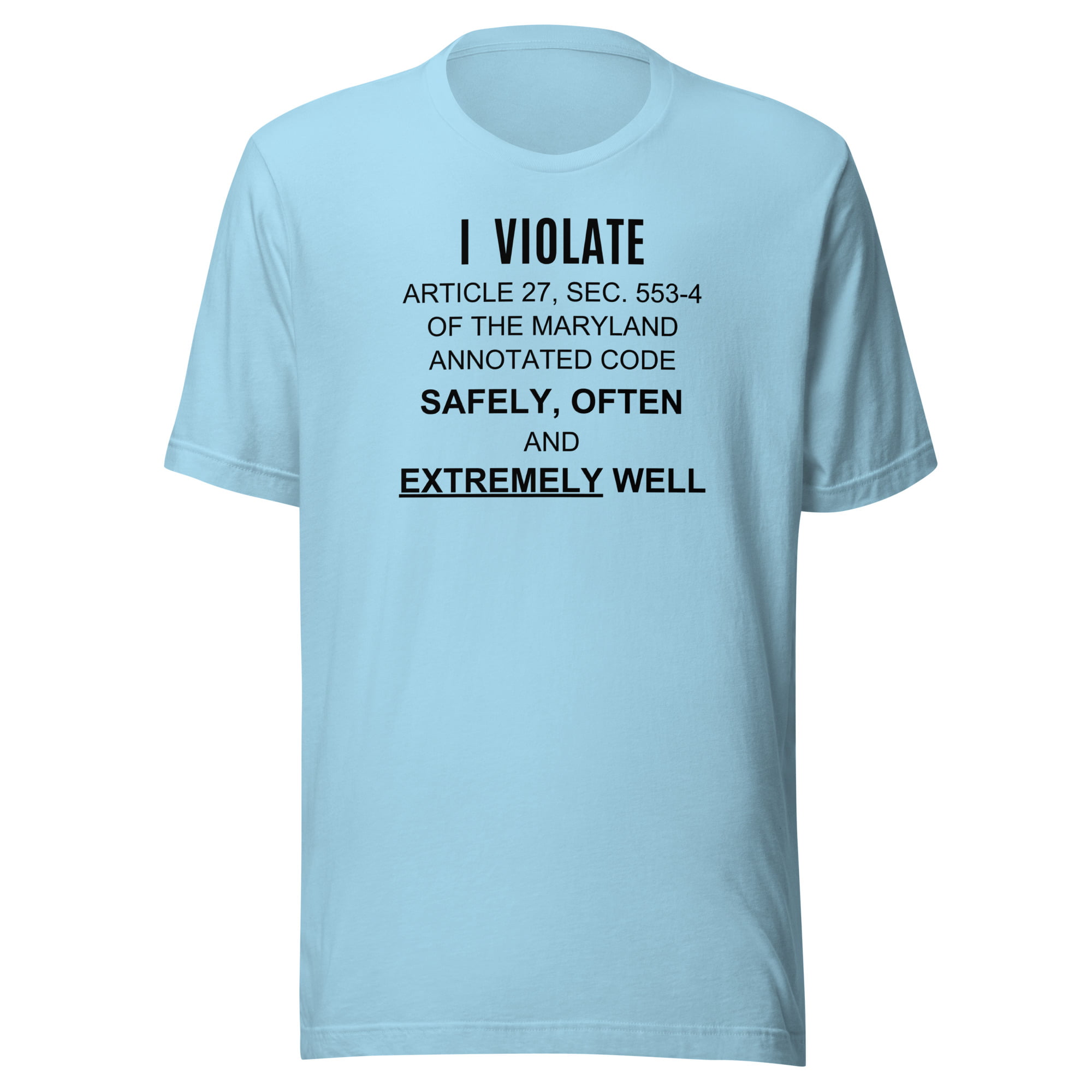 I Violate Article 27 Sec 553-4 Of The Maryland Annotated Code Safely Often And Extremely Well T-Shirt - Image 11