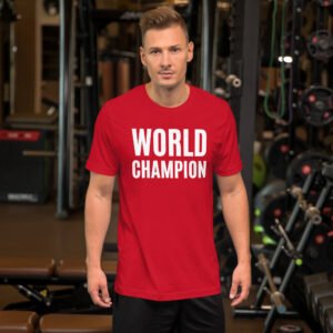 Alternative view of WORLD CHAMPION (in white letters) T-Shirt