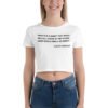What's in a name - Juliet Capulet quote Crop Tee
