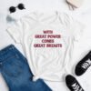 With Great Power Comes Great Breasts Women's T-Shirt