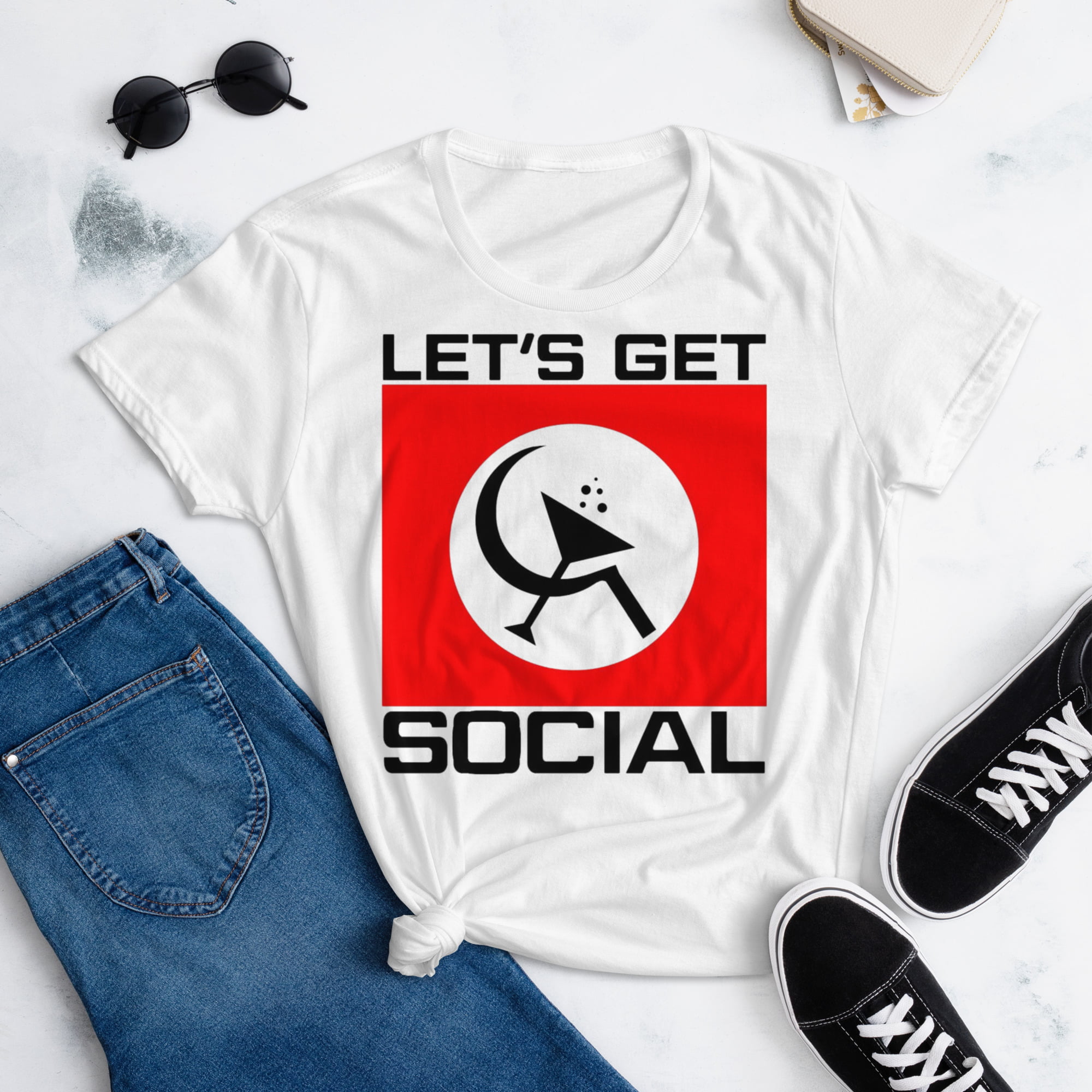 Let's Get Social as worn by Axl Rose Women's T-Shirt - Image 2