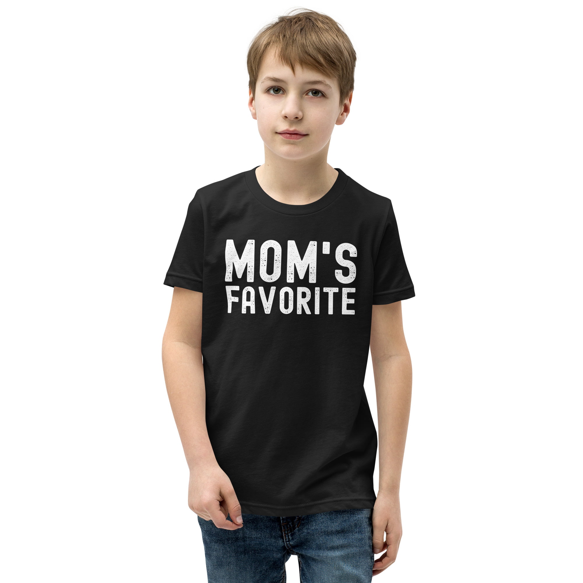 MOM's Favorite (distressed texture) Youth T-Shirt - Image 2