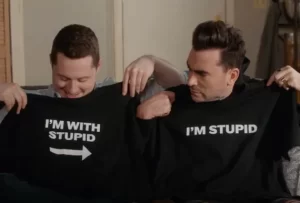 David Rose I'm Stupid Shirt - Patrick Brewer I'm With Stupid Tshirt