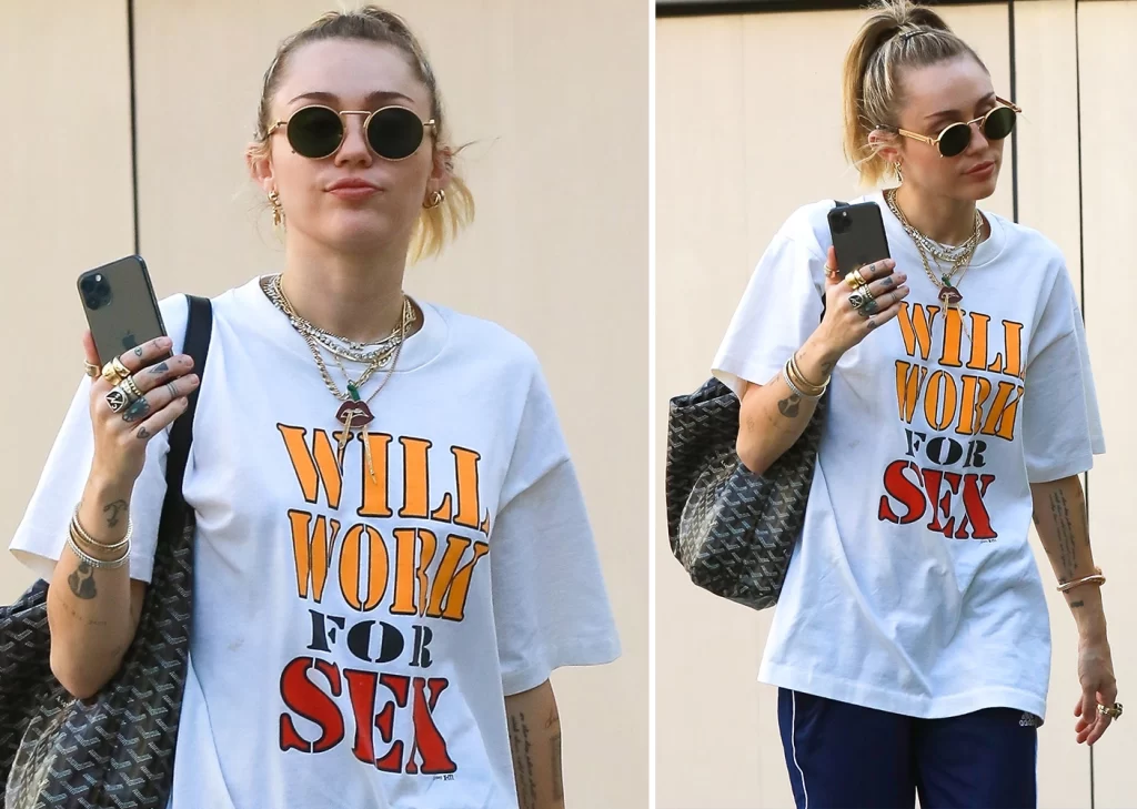 Miley Cyrus Will WORK For SEX T-Shirt