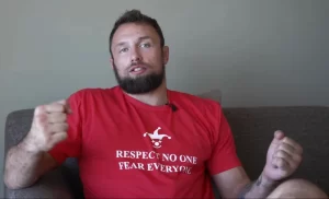 Respect No One Fear Everyone T-shirt as worn by Craig Jones. A parody Respect Everyone Fear No One