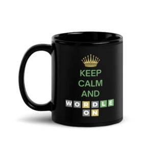 Keep Calm And Wordle On | Wordle Player Gift Ideas Mug (Black)