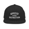 Appetite For Destruction (lightning bolts) embroidered snapback hat