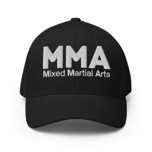 MMA Mixed Martial Arts | Bold Font MMA Logo Embroidered Flexfit Baseball Cap