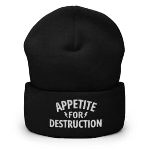Appetite For Destruction (lightning bolts) embroidered beanie