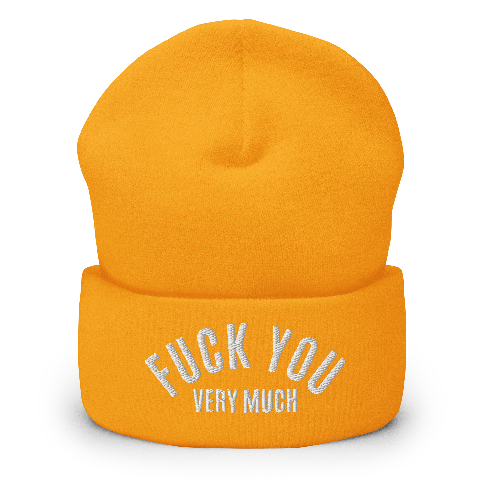 FUCK YOU Very Much (in white letters) Embroidered Beanie - Image 9