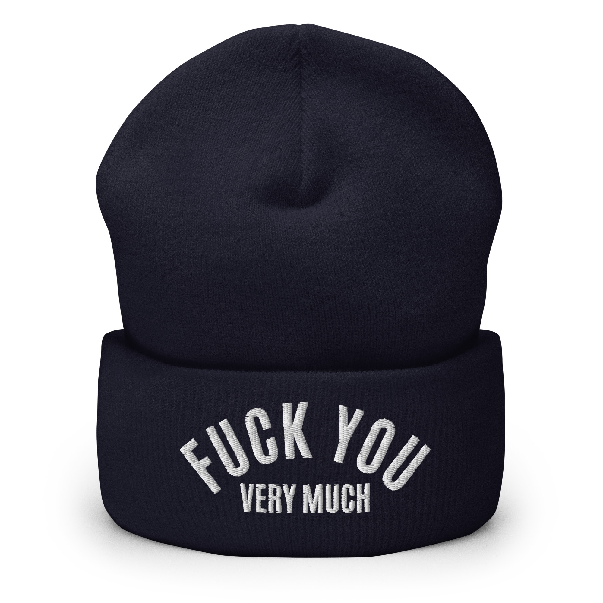 FUCK YOU Very Much (in white letters) Embroidered Beanie - Image 2