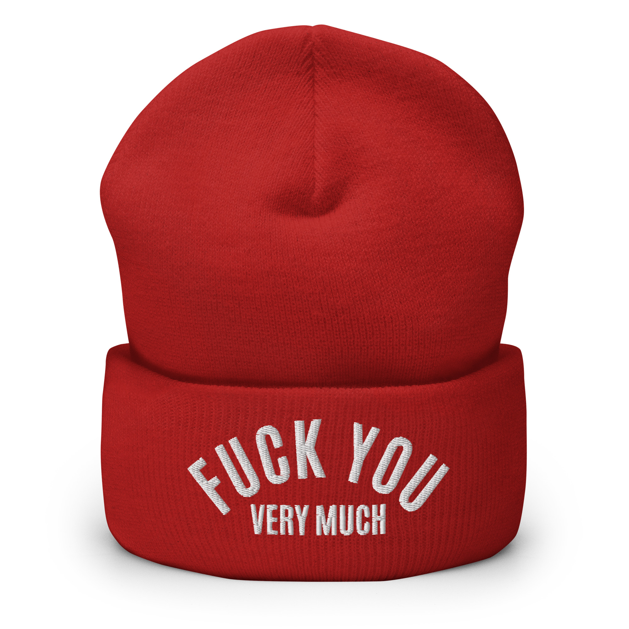 FUCK YOU Very Much (in white letters) Embroidered Beanie - Image 5