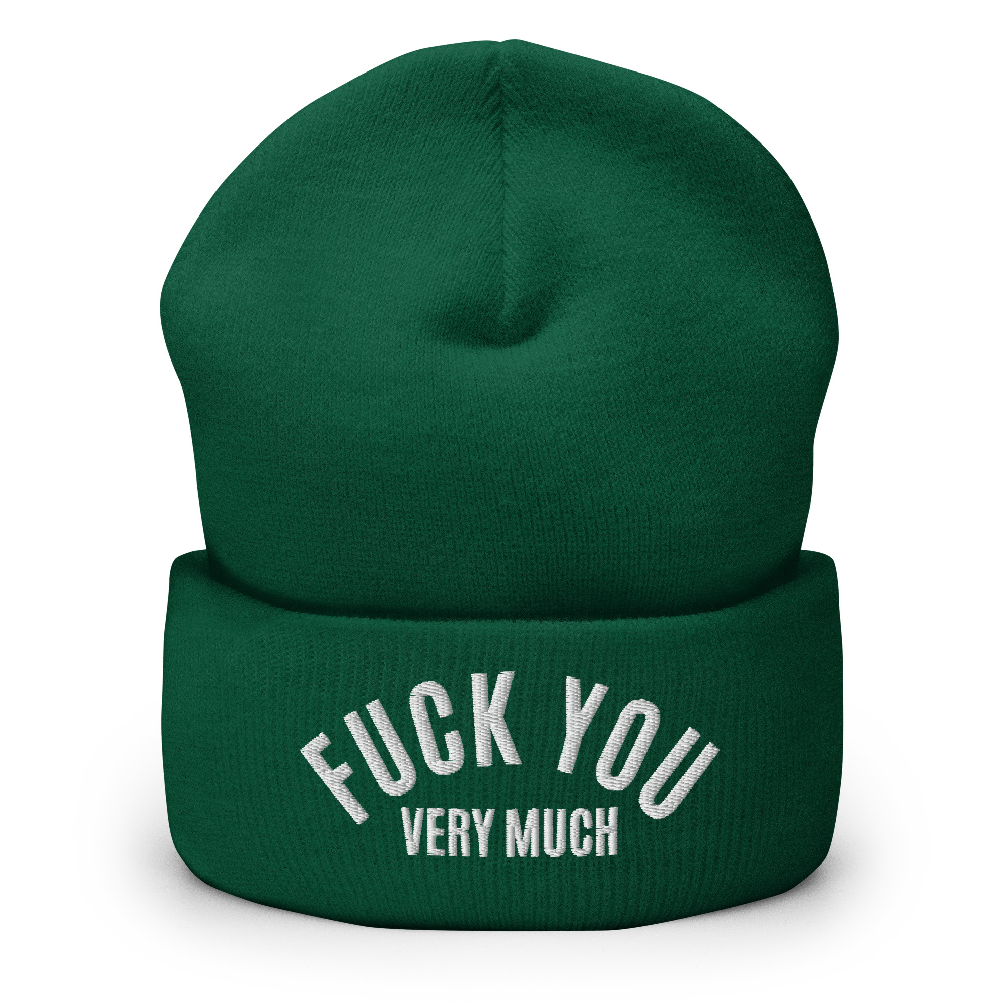FUCK YOU Very Much (in white letters) Embroidered Beanie - Image 7