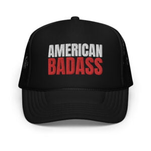 Kid Rock AMERICAN BADASS (Red and White version) Trucker Hat