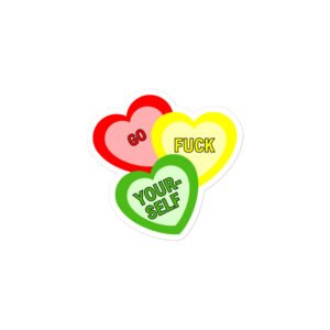 Alternative view of Go Fuck Yourself - Cute Hearts Sticker