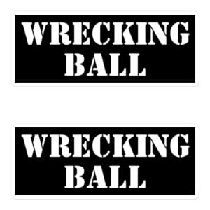 Miley Cyrus Wrecking Ball Black Stickers