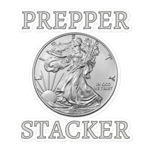Prepper Stacker | American Silver Eagle Coin sticker