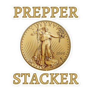 Prepper Stacker | American Gold Eagle Coin sticker