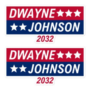 DWAYNE JOHNSON 2032 Sticker Pack | USA Flag Colors