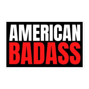 Kid Rock AMERICAN BADASS (Red and White version) Sticker