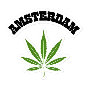 AMSTERDAM Weed Leaf sticker