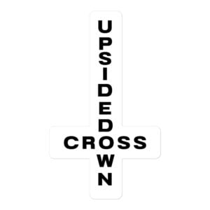 Upsidedown Cross sticker | Adolf Satan (Seth Putnam)