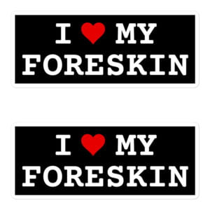 I Heart My Foreskin Sticker Pack
