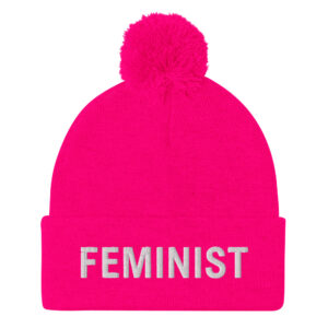 FEMINIST Pom-Pom Beanie (Embroidered)