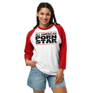 Alternative view of All American Porn Star raglan shirt