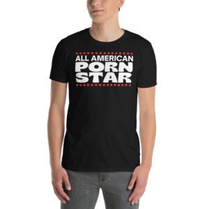 Alternative view of All American Porn Star (red & white version) Unisex T-Shirt