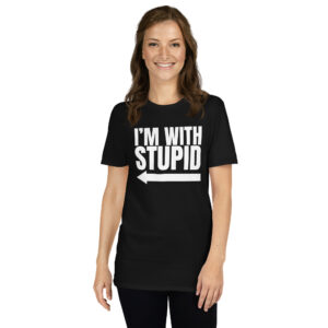 Alternative view of Dumb and Dumber Shirts - I'm With Stupid Tshirt