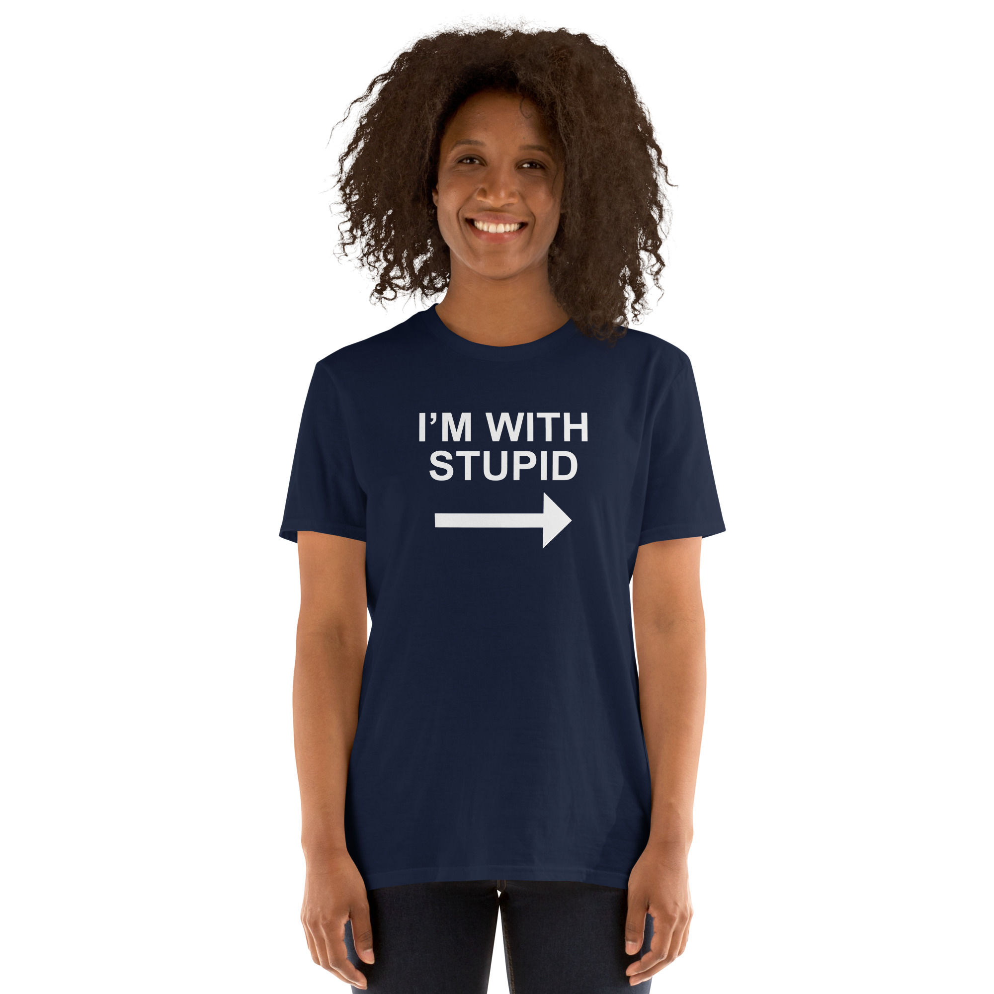 I'M WITH STUPID Matching T-Shirt with I'M STUPID Shirt - Image 3