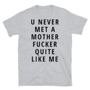 U Never Met A Mother Fucker Quite Like Me T-Shirt